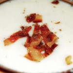 Chestnut soup with bacon