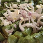 Boiled zucchini salad