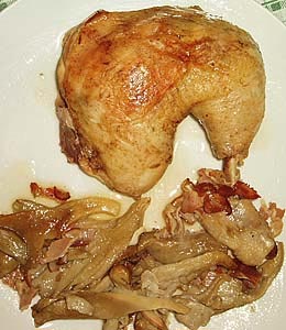 συνταγή κοτόπουλο με μανιτάρια πλευρώτους