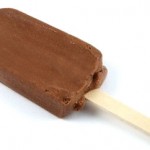 Chocolate ice cream stick with low fat