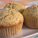 Muffins with poppy seeds and orange or tangerine