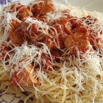 Spaghetti with sauce chicken