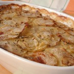 Potato gratin with leeks