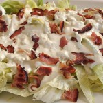 Salad with blue cheese sauce