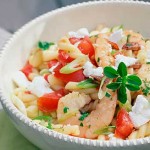 Pasta salad with shrimps