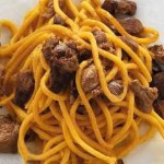 Livers with pasta