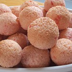 Christmas balls with sweet coconut