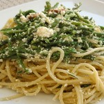 Spaghetti with avronies and sesame