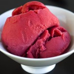 Sorbet with strawberries and banana