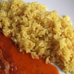 Rice with turmeric