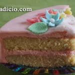 vanilla cake - strawberry