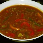 Φακές σούπα με πιπεριές
