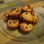 muffins με σταγόνες σοκολάτας